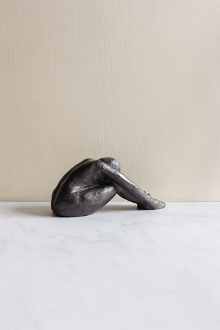 “la femme qui s'étire” midcentury French clay nude study sculpture