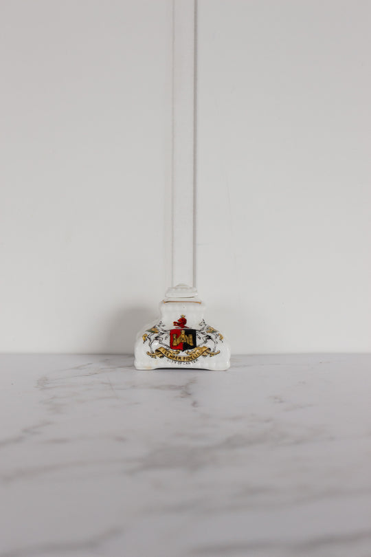 trio of miniature English porcelain souvenirs