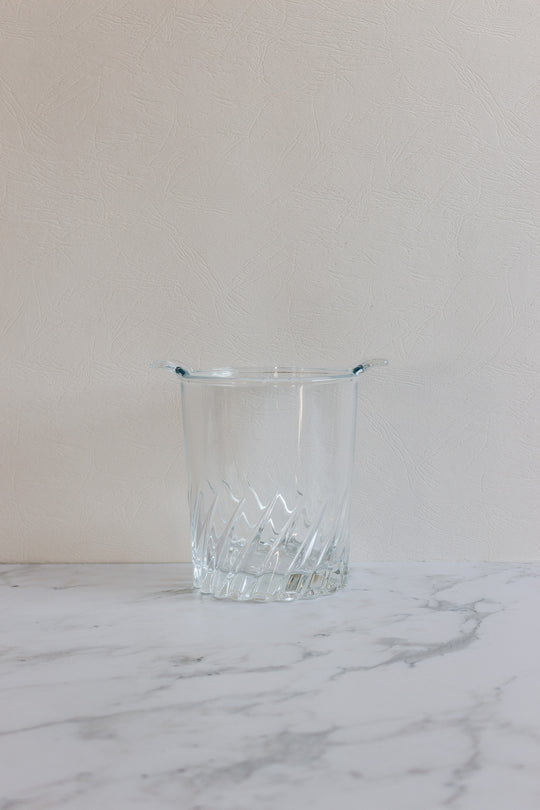 vintage french glass ice bucket