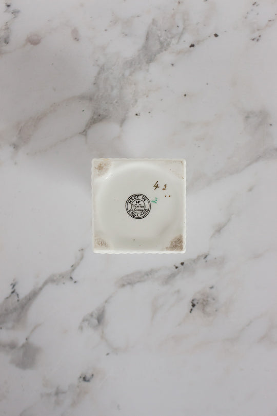 trio of miniature English porcelain souvenirs