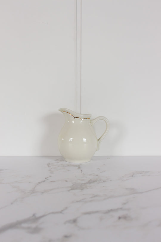 vintage french porcelaine de chauvigny bistro pitcher