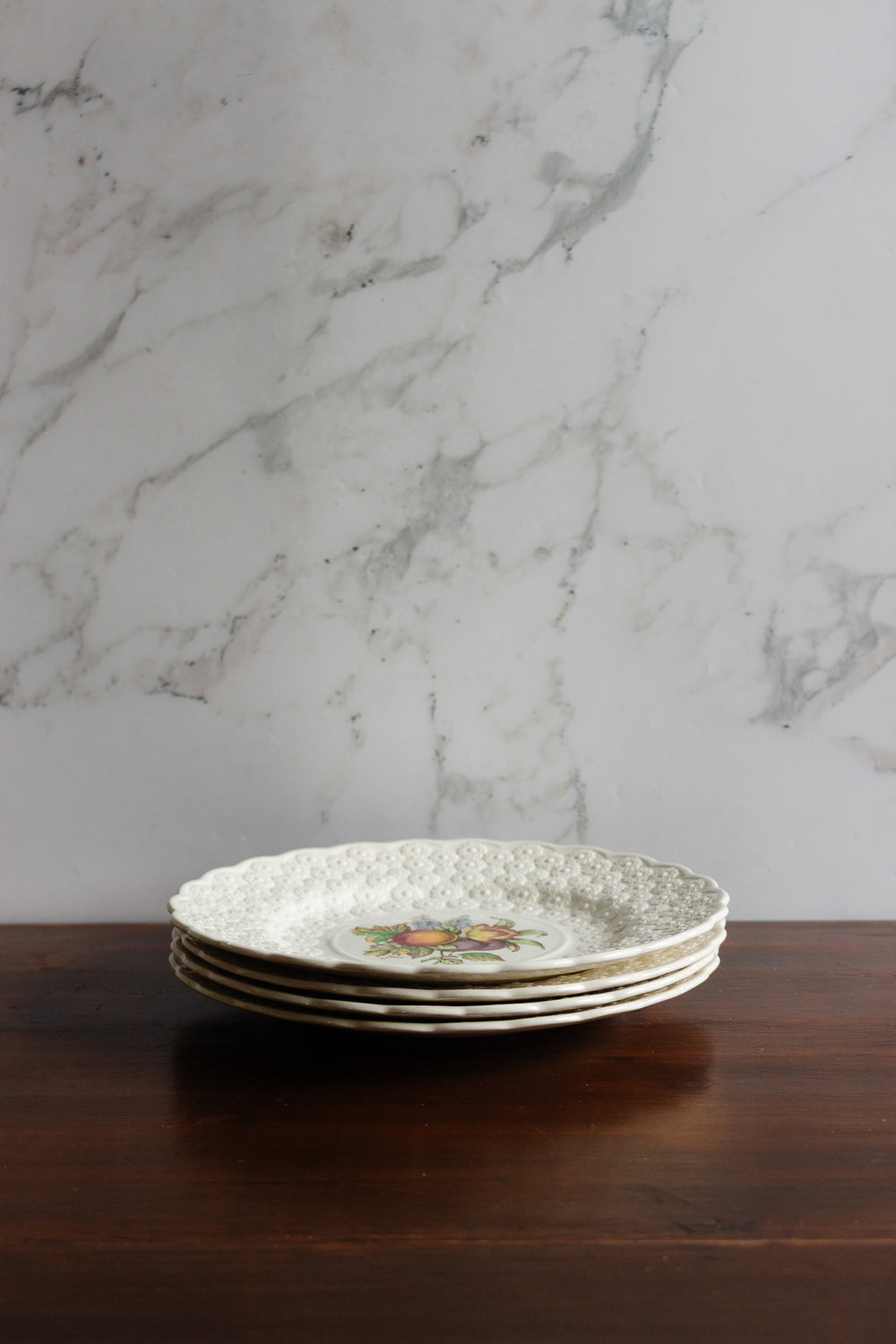 1930s copeland spode "alden" set of plates, set of 4