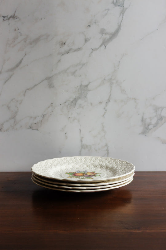 1930s copeland spode "alden" set of plates, set of 4