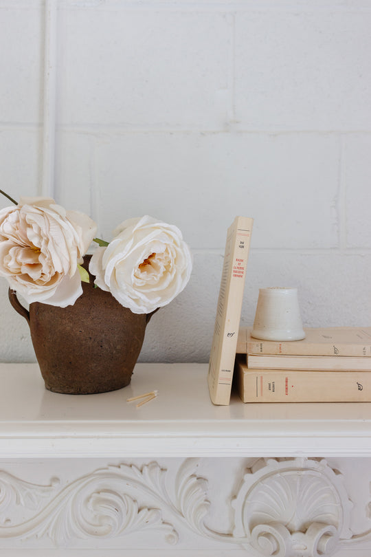 antique french ceramic match strike