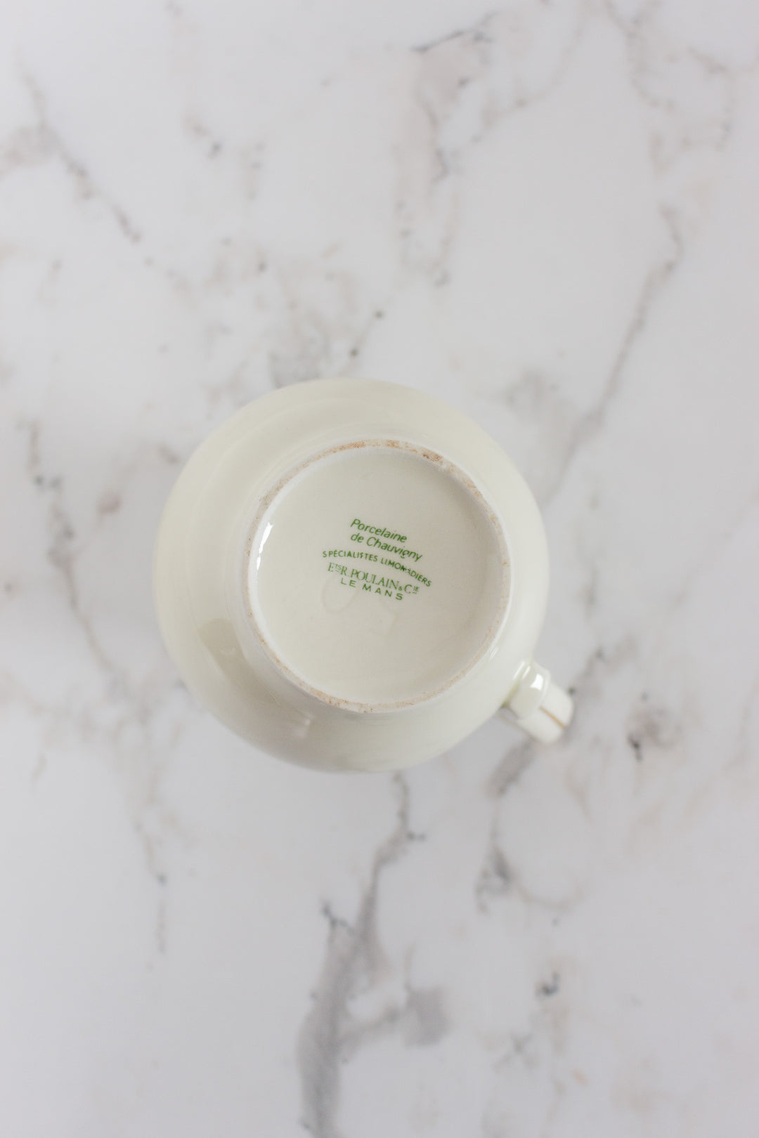 vintage french porcelaine de chauvigny bistro pitcher