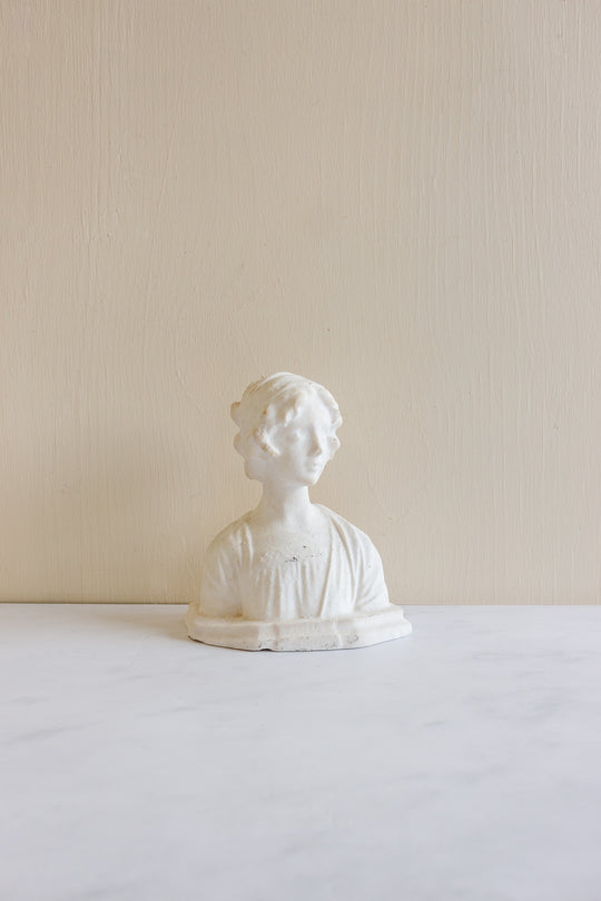 antique French porcelain bisque bust