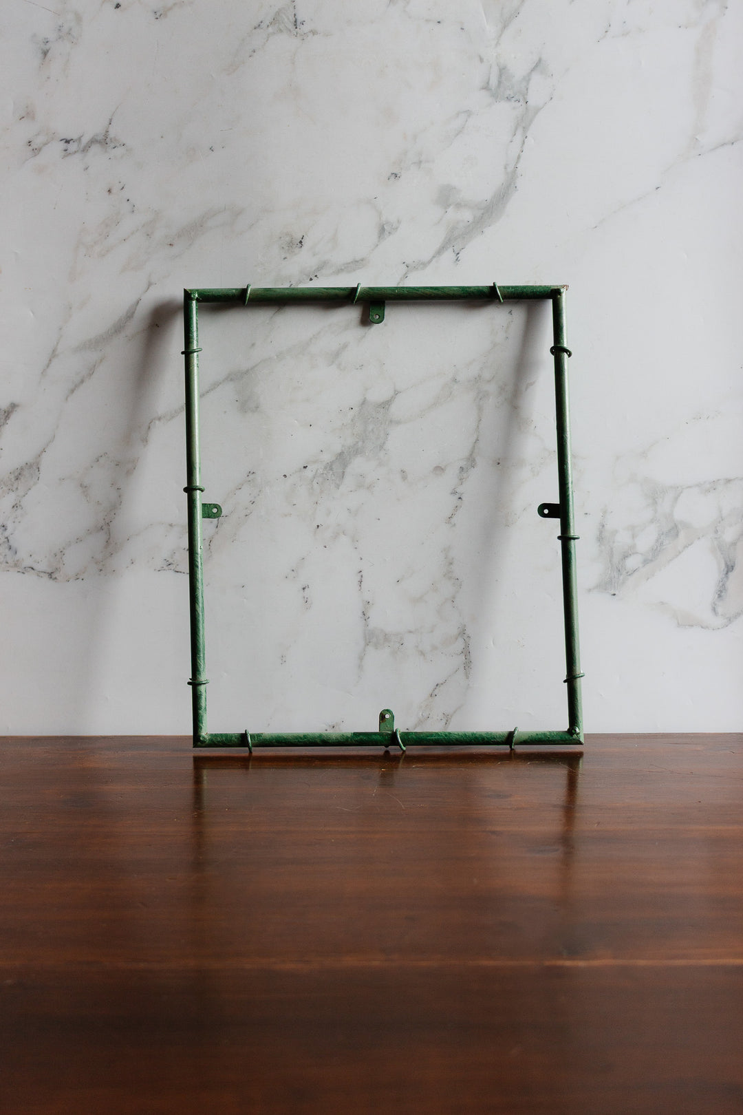 vintage french metal green painted photo frames