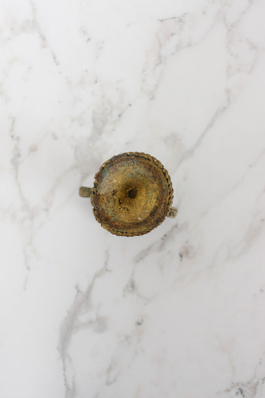 antique french brass textured trophy vase