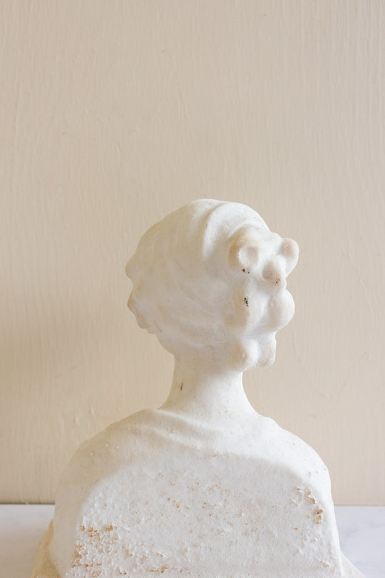 antique French porcelain bisque bust
