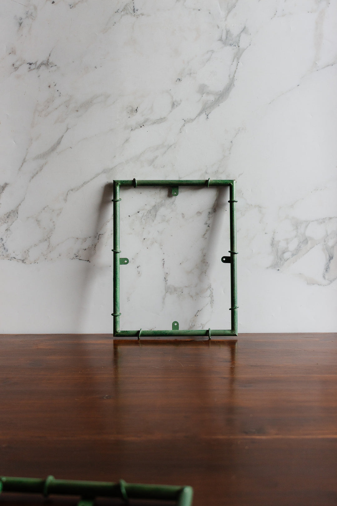 vintage french metal green painted photo frames