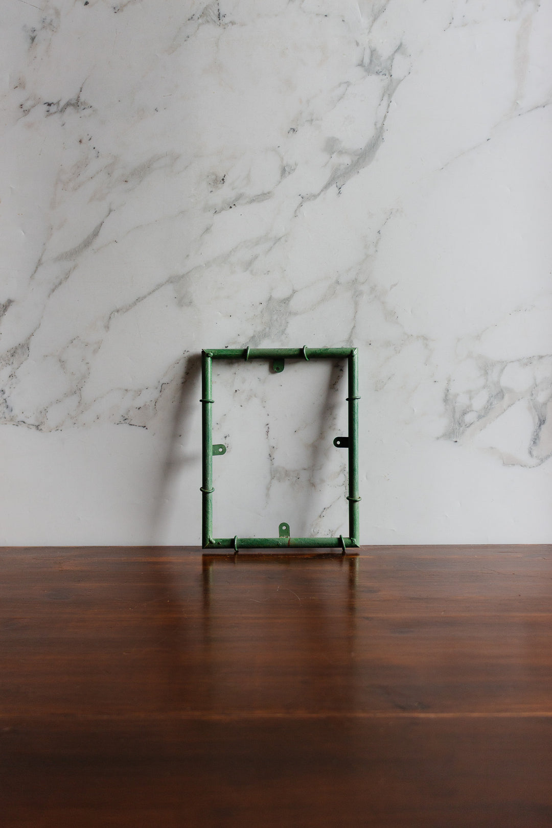 vintage french metal green painted photo frames