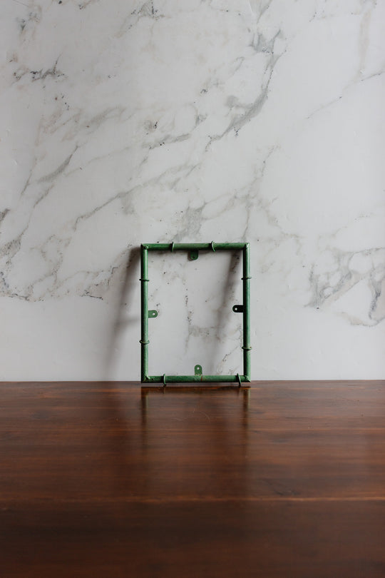 vintage french metal green painted photo frames