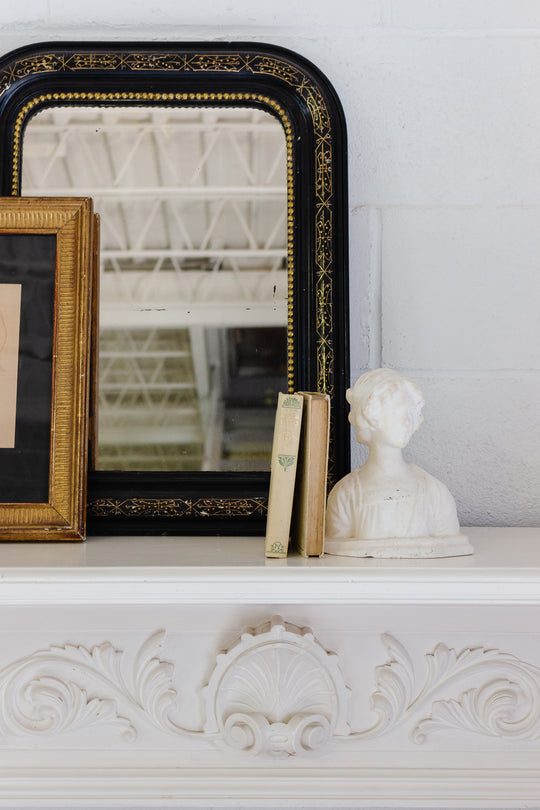 antique French porcelain bisque bust