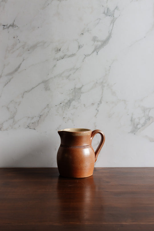 vintage french stoneware pitcher