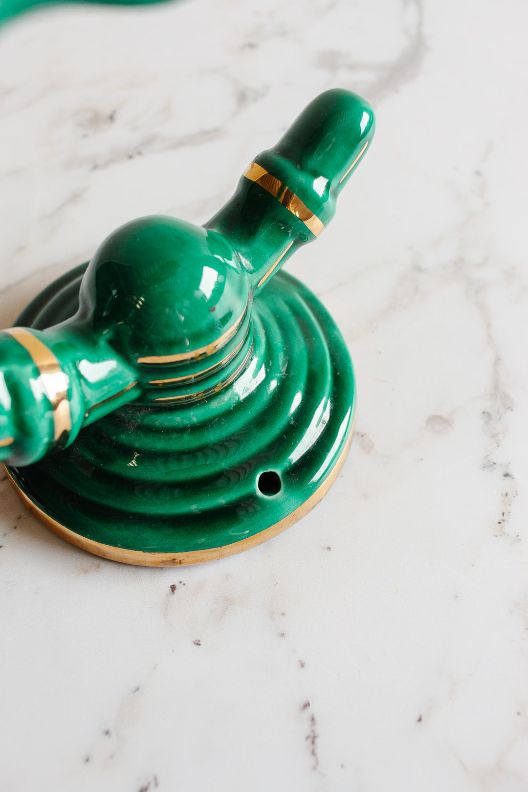1950s French Vallauris pottery majolica lamp pair