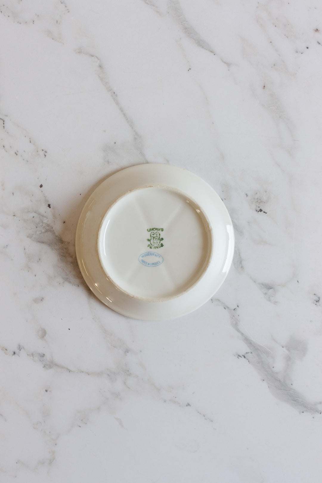 rare 18th century hand painted limoges "Pre Catélan" French bistro tip saucer 2f