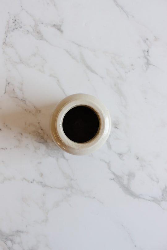 quintessentially french antique stoneware mustard jar