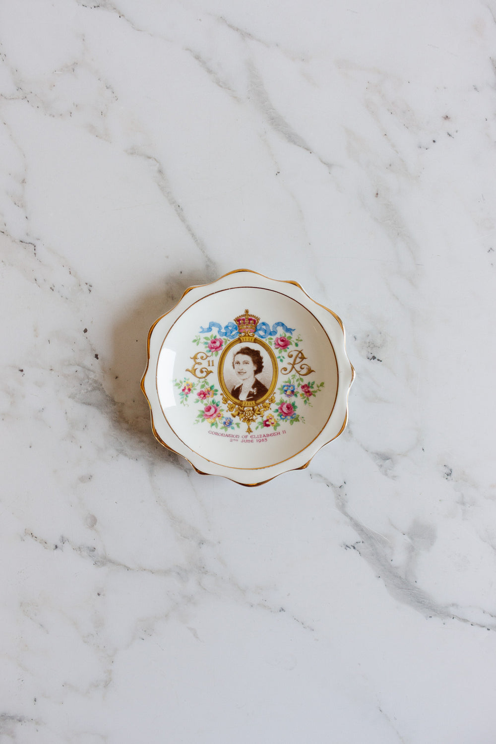 1953 royal albert bone china, coronation of Elizabeth II dish