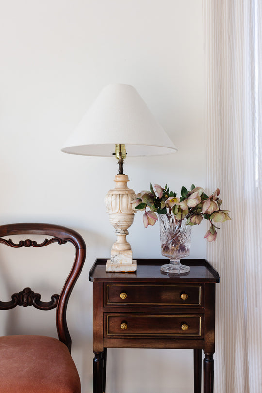 pair of vintage French Louis XVI mahogany night stands