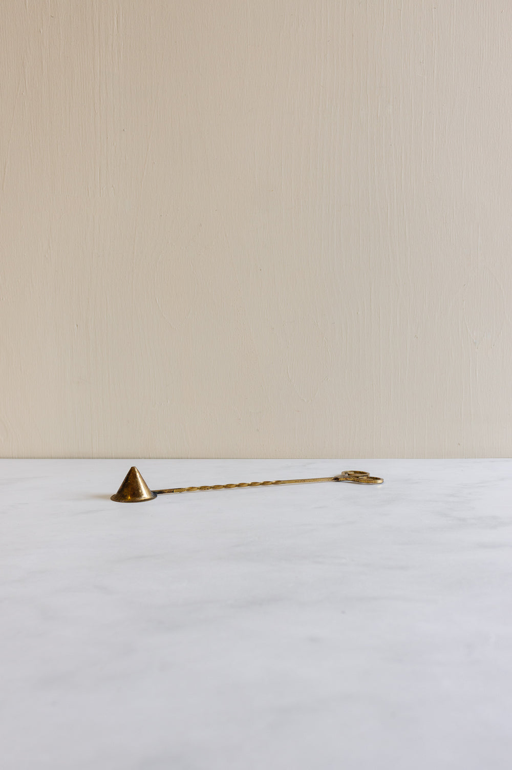 vintage english brass candle snuffer