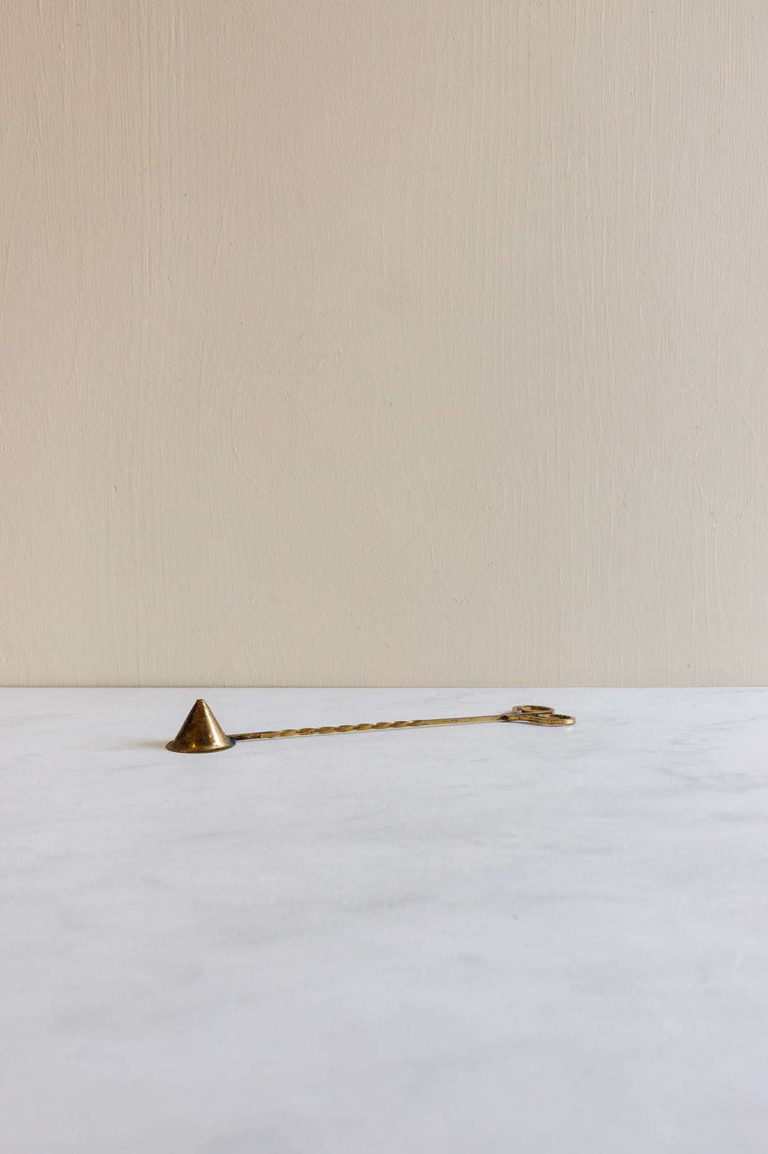 vintage english brass candle snuffer