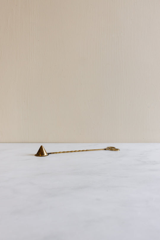 vintage english brass candle snuffer