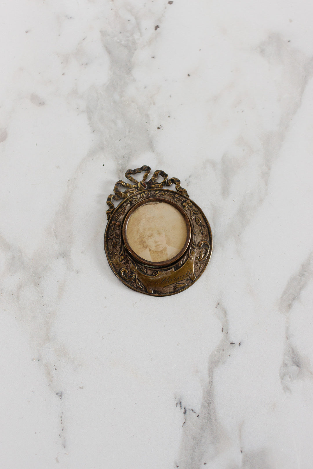 antique french portrait pendants and brooches, set of 6