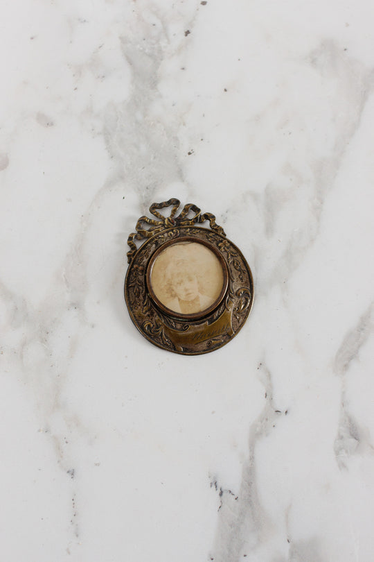 antique french portrait pendants and brooches, set of 6