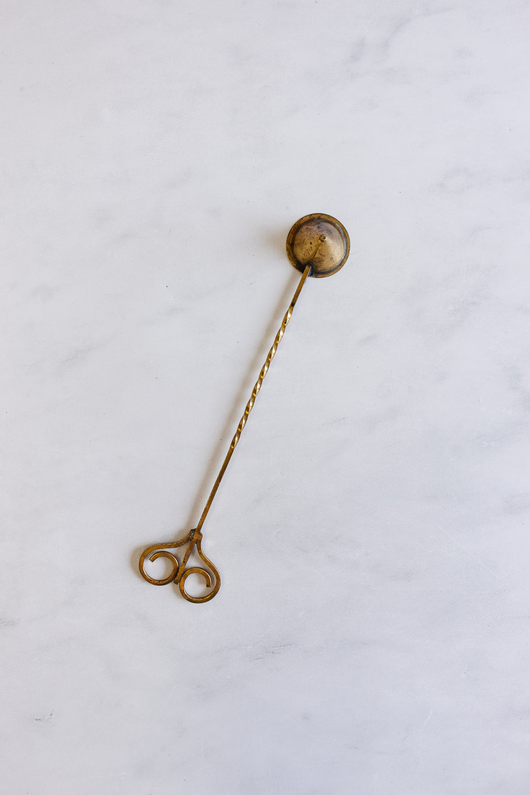 vintage english brass candle snuffer
