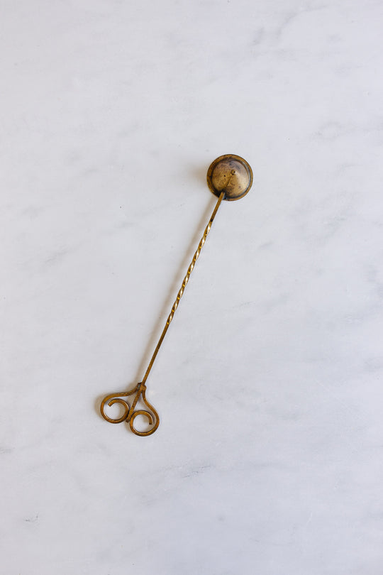 vintage english brass candle snuffer