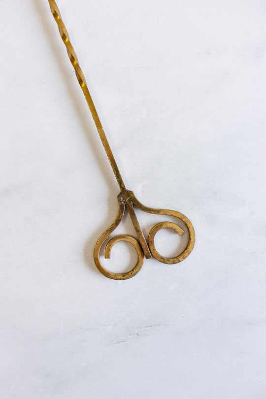 vintage english brass candle snuffer