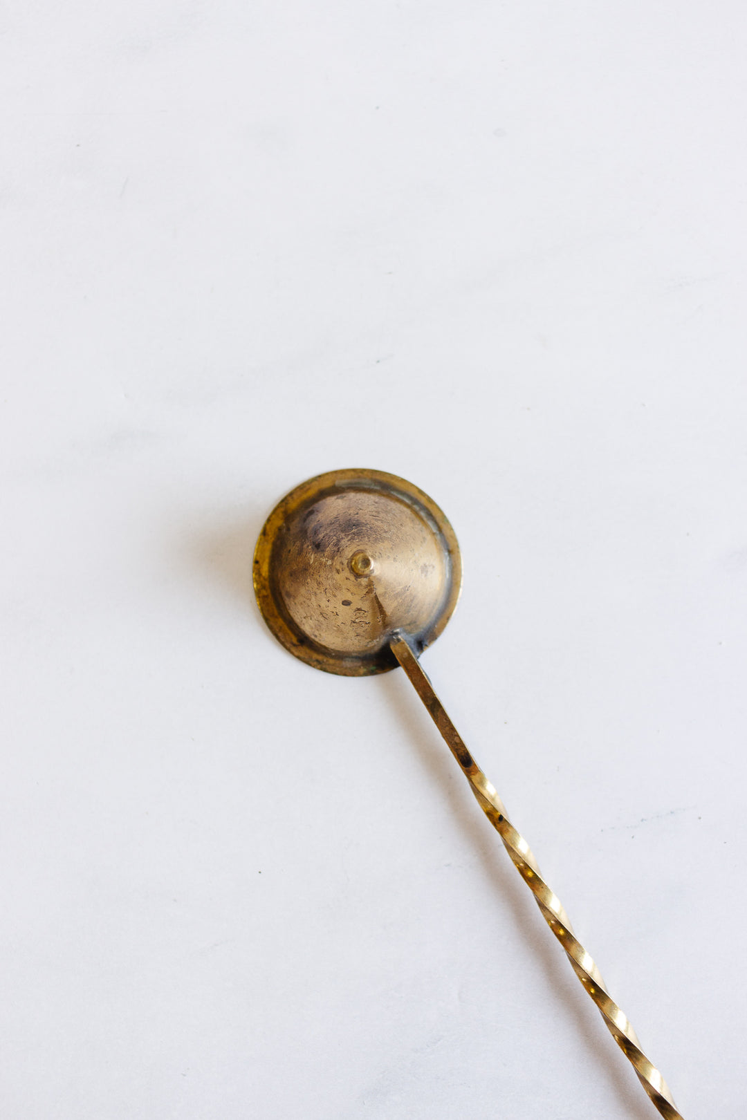 vintage english brass candle snuffer