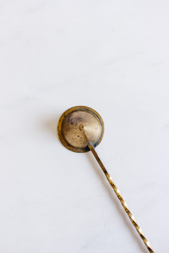 vintage english brass candle snuffer