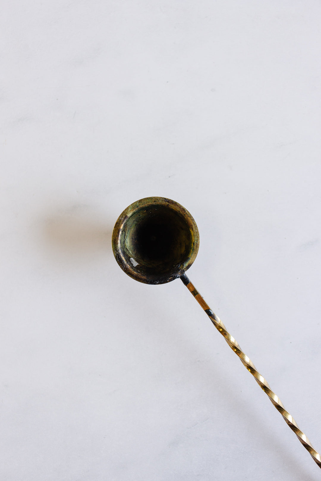 vintage english brass candle snuffer