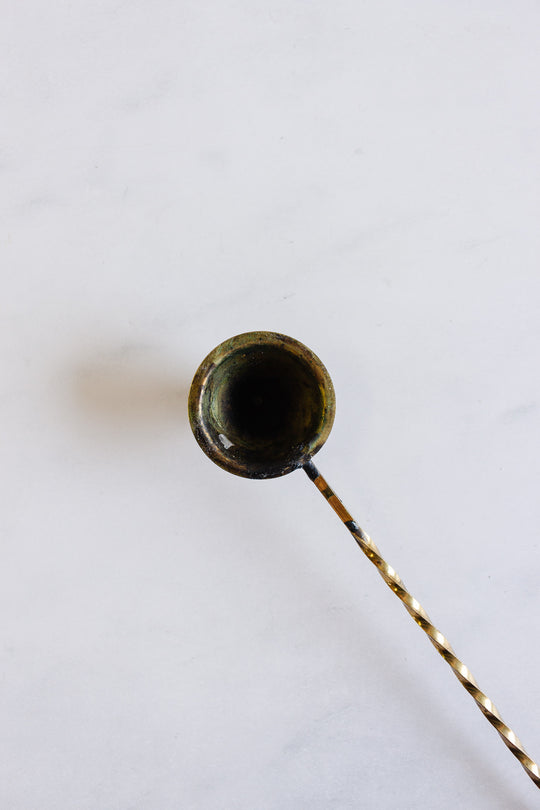 vintage english brass candle snuffer