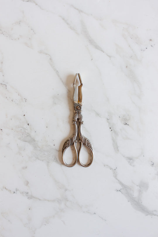 antique french silverplate sugar tongs
