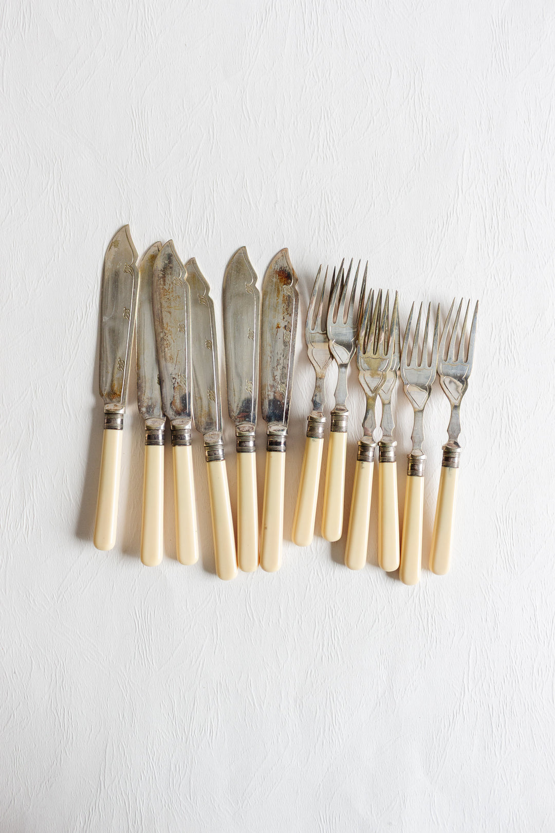 vintage english sheffield fish cutlery set