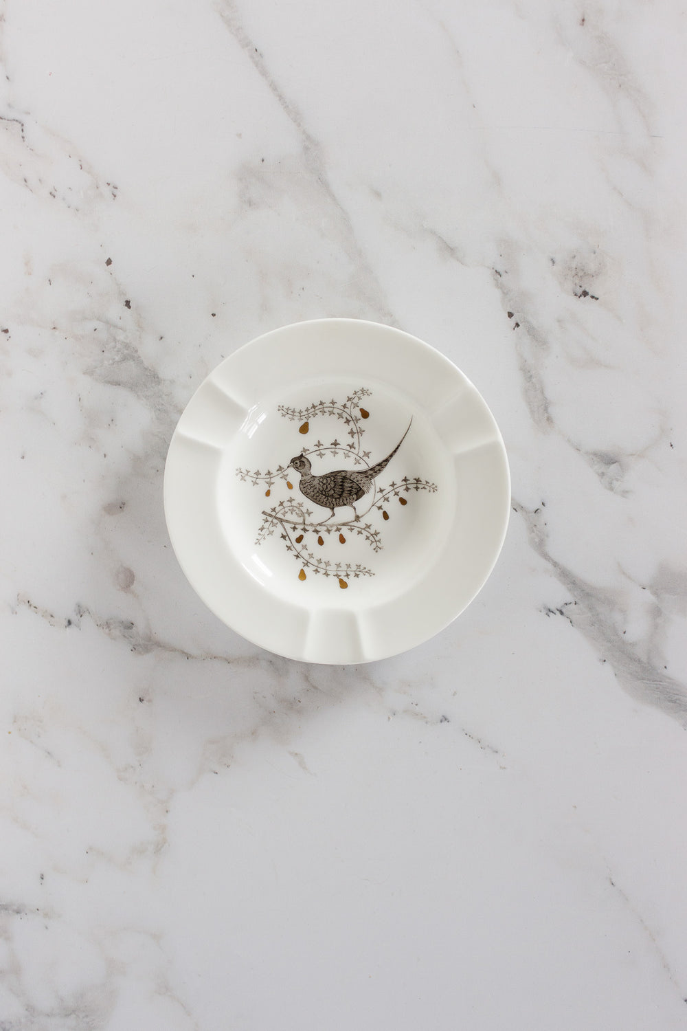 pair of 1960s wedgwood "partidge in a pear tree" ashtrays