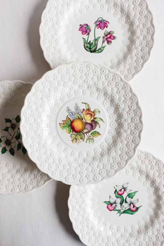 1930s copeland spode "alden" set of plates, set of 4