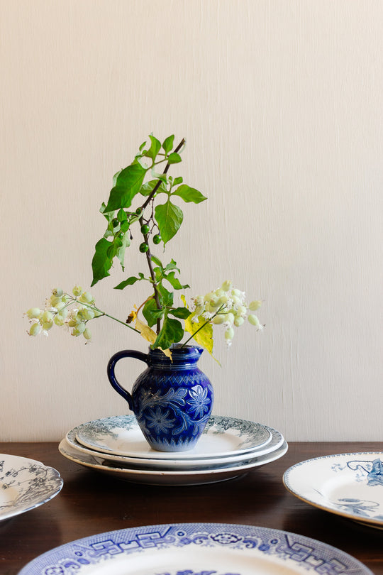 vintage french poterie d'alsace stoneware creamer