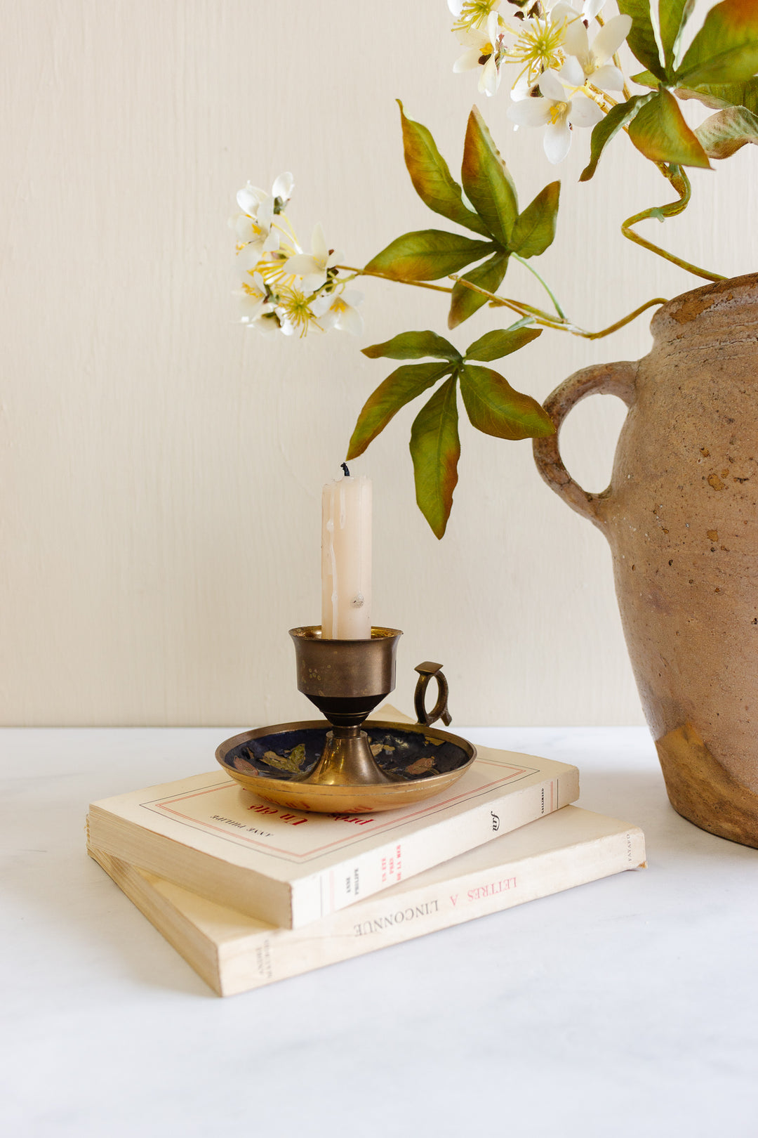 vintage french cloisonné chamberstick