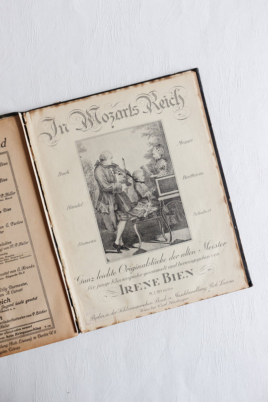 antique german book "the works of composers"