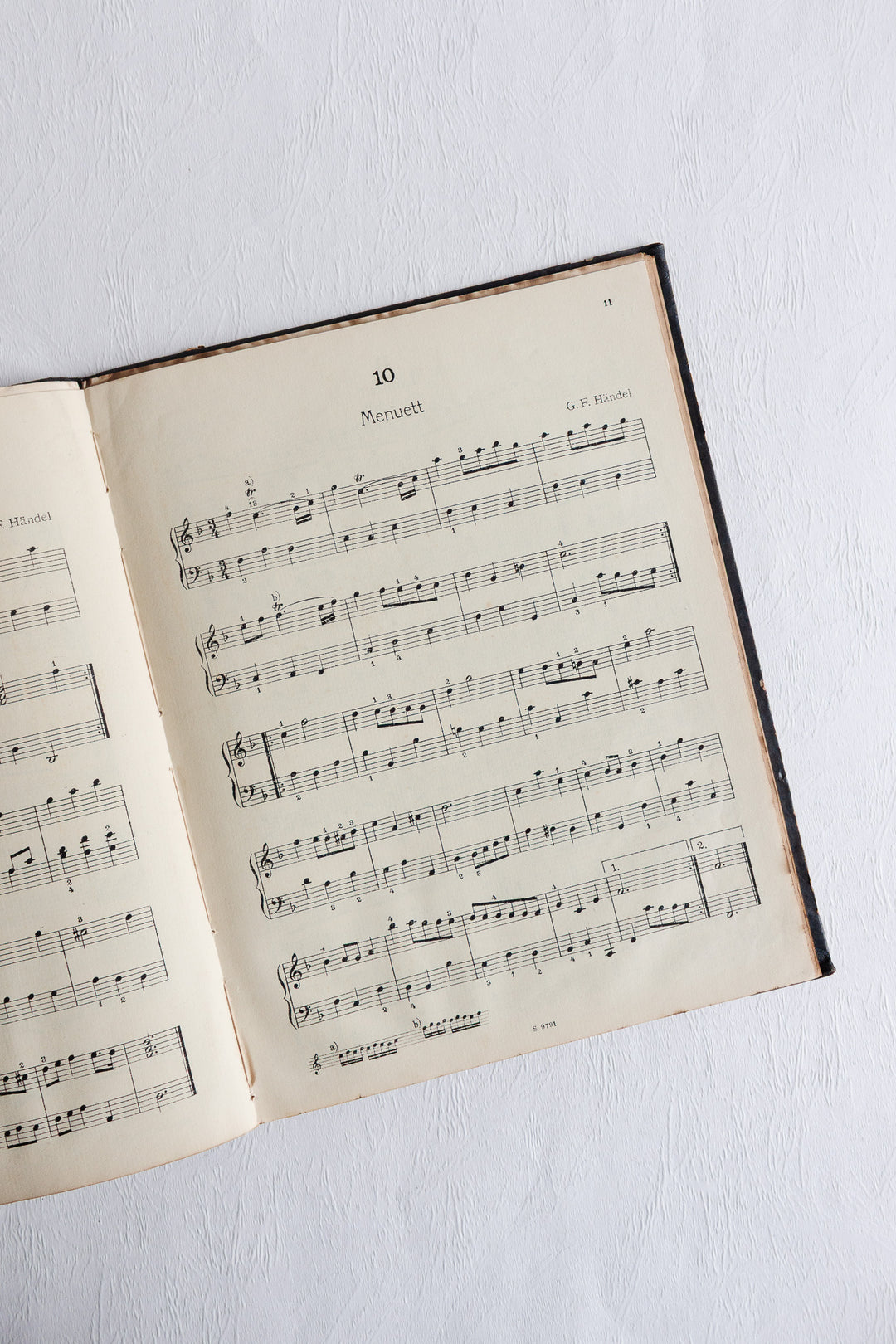 antique german book "the works of composers"