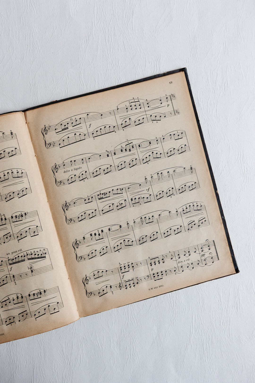 antique german book "the works of composers"