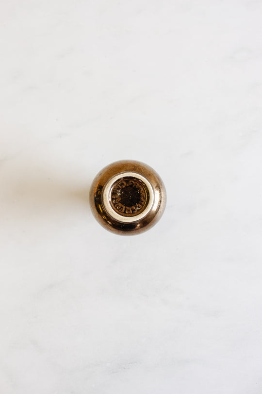 midcentury english prinknash pottery bud vase with rare metallic bronze glaze