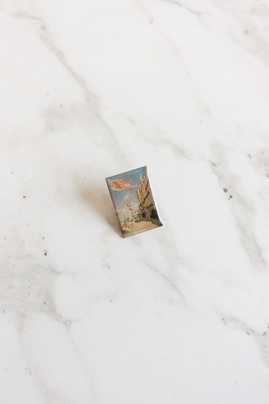 set of 4 vintage french art pins
