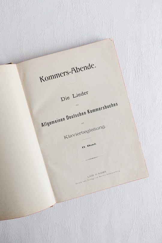 pair of antique german song books