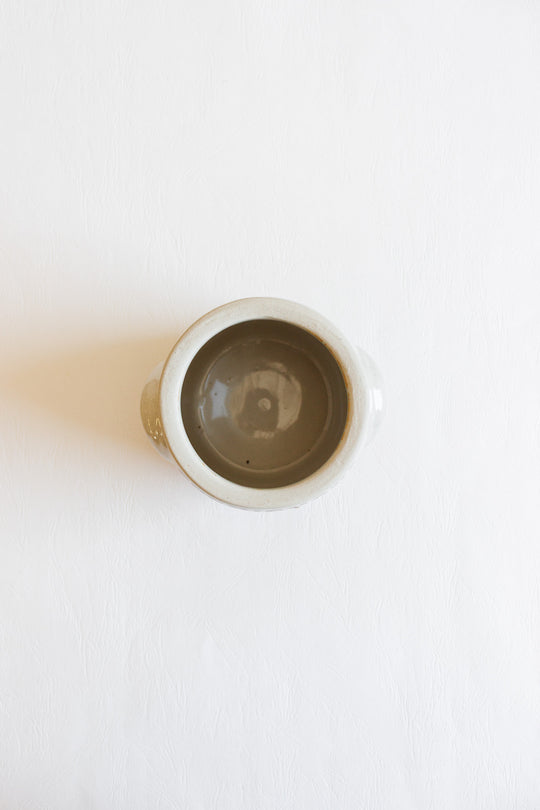 vintage french cornichons pot with cork lid
