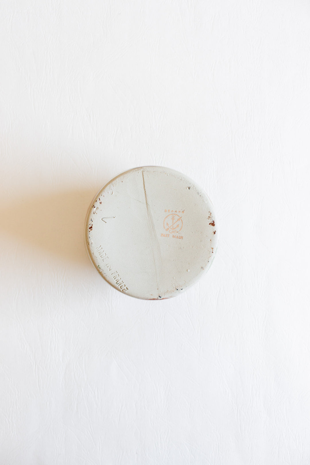 vintage french cornichons pot with cork lid