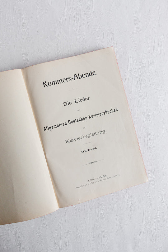 pair of antique german song books